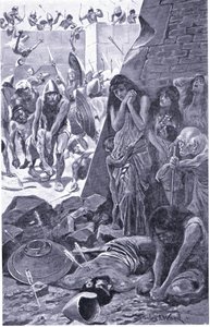 Tyrus belegerd door Nebukadnezar van Babylon door Stanley L. Wood