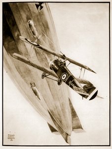 L.T. Culley haalt zijn Zeppelin neer, illustratie uit 