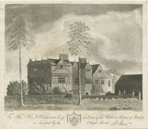 Bushbury - Moseley Oud Hall (aquatint gravure)