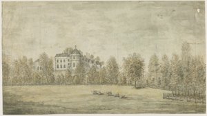 Hagley Hall: aquarel schilderij, nd [1795]