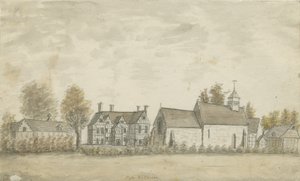 Pipe Ridware Kerk en Landhuis door Stebbing Shaw