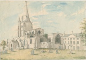 Uttoxeter Kerk [Oud]: aquarel, nd [1794]