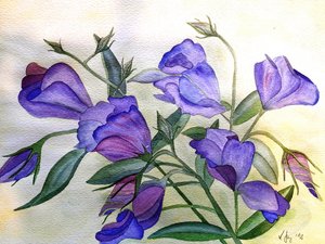 Lila bloemen door Steegs Art Karin