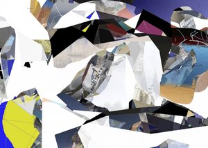 Gefragmenteerde geometrische abstracte kunst door Stefan Fransson