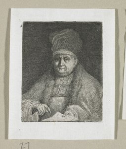 Halflang portret van een kerkelijke hoogwaardigheidsbekleder door Stefan Juliusz Norblin de la Gourdaine