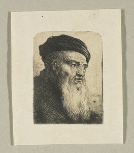 Hoofd van een man in driekwart profiel door Stefan Juliusz Norblin de la Gourdaine