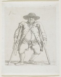 Man met krukken; "Orlandini"