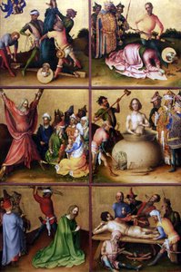 Het martelaarschap van de apostelen
 detail:
linkerpaneel