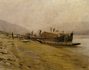 Donau sleepboten bij Spitz door Stefan Simony