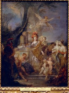Keizerin Catharina II als Minerva in de kring van de muzen