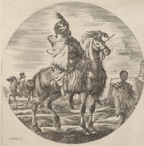 Een zwarte ruiter door Stefano della Bella