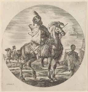 Een zwarte ruiter door Stefano della Bella
