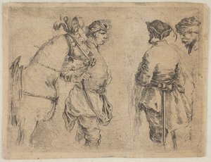 Een Pool die een paard bij het hoofdstel houdt, ca. 1662