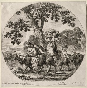 Een satyrfamilie op reis