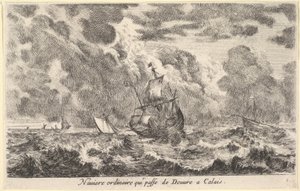 Een gewone schip die tussen Dover en Calais reist door Stefano della Bella