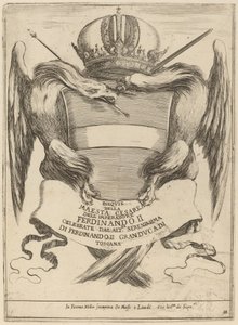 Wapens met een Dedicatie aan Groothertog Ferdinand II door Stefano della Bella