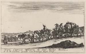 Bagagetrein, ca. 1641 door Stefano della Bella