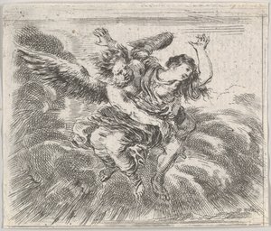 Boreas en Orithyia, uit Spel van Mythologie Jeu de la Mythologie