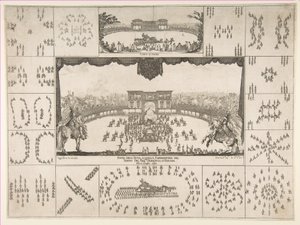 Carrousel in Florence voor het huwelijk van groothertog Ferdinand II, 1637 door Stefano della Bella