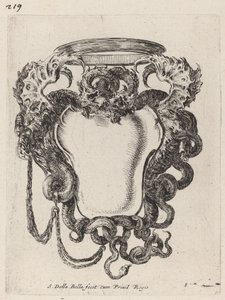 Cartouche geflankeerd door draken