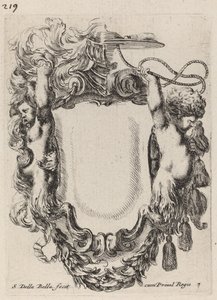 Cartouche met Infant Satyrs, 1647