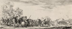 Choc de Cavalerie door Stefano della Bella