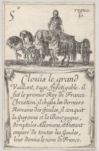 Clovis de Grote Dapper, wijs..., uit Spel van de Koningen van Frankrijk Jeu des Rois de F...