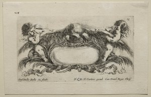 Verzameling van Verschillende Caprices en Nieuwe Ontwerpen van Cartouches en Ornamenten: Nr. 15 door Stefano della Bella