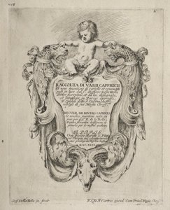 Verzameling van Diverse Caprices en Nieuwe Ontwerpen van Cartouches en Ornamenten: Nr. 1, Titelpagina