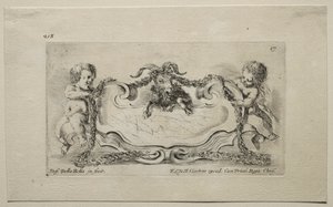 Collectie van verschillende grillen en nieuwe ontwerpen van cartouches en ornamenten: nr. 17