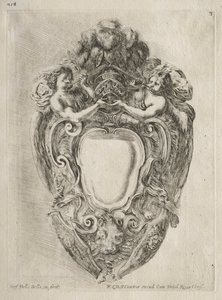 Verzameling van Verschillende Caprices en Nieuwe Ontwerpen van Cartouches en Ornamenten: Nr. 3 door Stefano della Bella