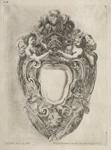 Collectie van Verschillende Caprices en Nieuwe Ontwerpen van Cartouches en Ornamenten: No. 3 door Stefano della Bella