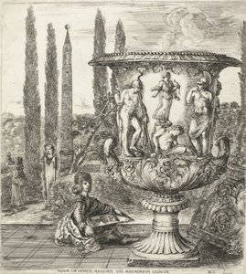 De jonge Cosimo III de Medici tekent de Medici-vaas