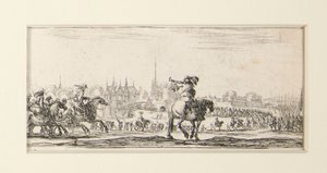 Dessins de quelques Conduites de Troupes, set van twaalf etsen door Stefano della Bella