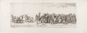Ingang van de ambassadeur van Polen in Rome door Stefano della Bella