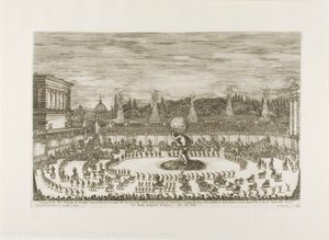 Ruiterballet in het amfitheater van de Boboli-tuinen