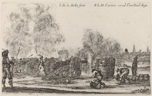 Het afvuren van de kanonnen door Stefano della Bella