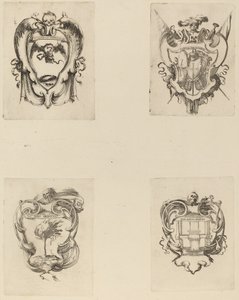 Vier emblemen voor de begrafenis van Prins Francesco de Medici