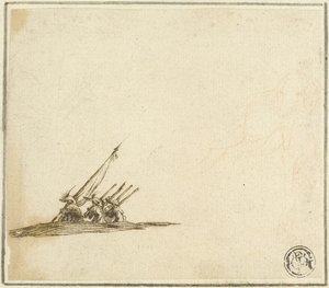 Groep voetsoldaten door Stefano della Bella