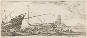 Havenzicht door Stefano della Bella