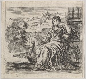 Juno, uit Het spel van de mythologie Jeu de la Mythologie door Stefano della Bella