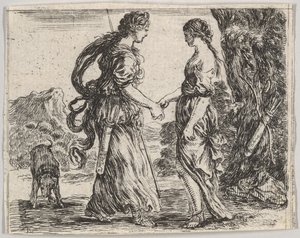 Jupiter en Calisto, uit Spel van Mythologie Jeu de la Mythologie, 1644