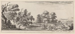 Landschap met Hertenjacht, in of voor 1647