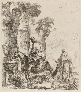 Landschap met Ruiters, 1646 door Stefano della Bella