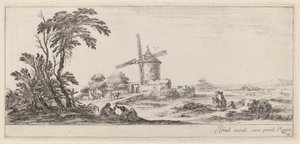 Landschap met Windmolen, in of voor 1647 door Stefano della Bella