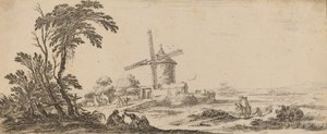 Landschap met windmolen