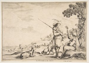 Le Florentin à la chasse door Stefano della Bella