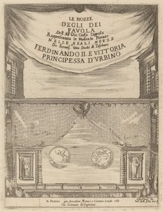 Le Nozze degli Dei: Frontispice, 1637 door Stefano della Bella