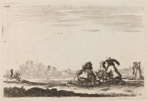 Heren en Dames Converseren, 1642 door Stefano della Bella