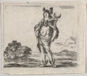 Mercurius, uit het spel van Mythologie Jeu de la Mythologie, 1644 door Stefano della Bella